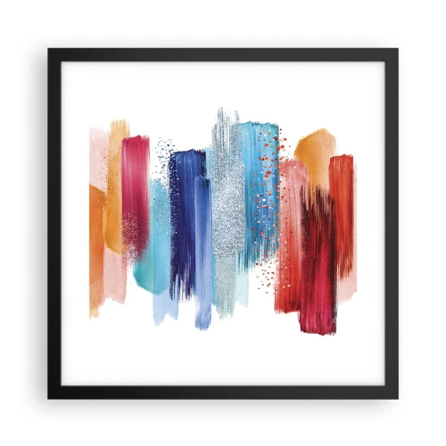 Plagát v čiernom ráme - Hore a dole - 40x40 cm