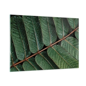 Obraz na skle - V zelenom rytme - 100x70 cm