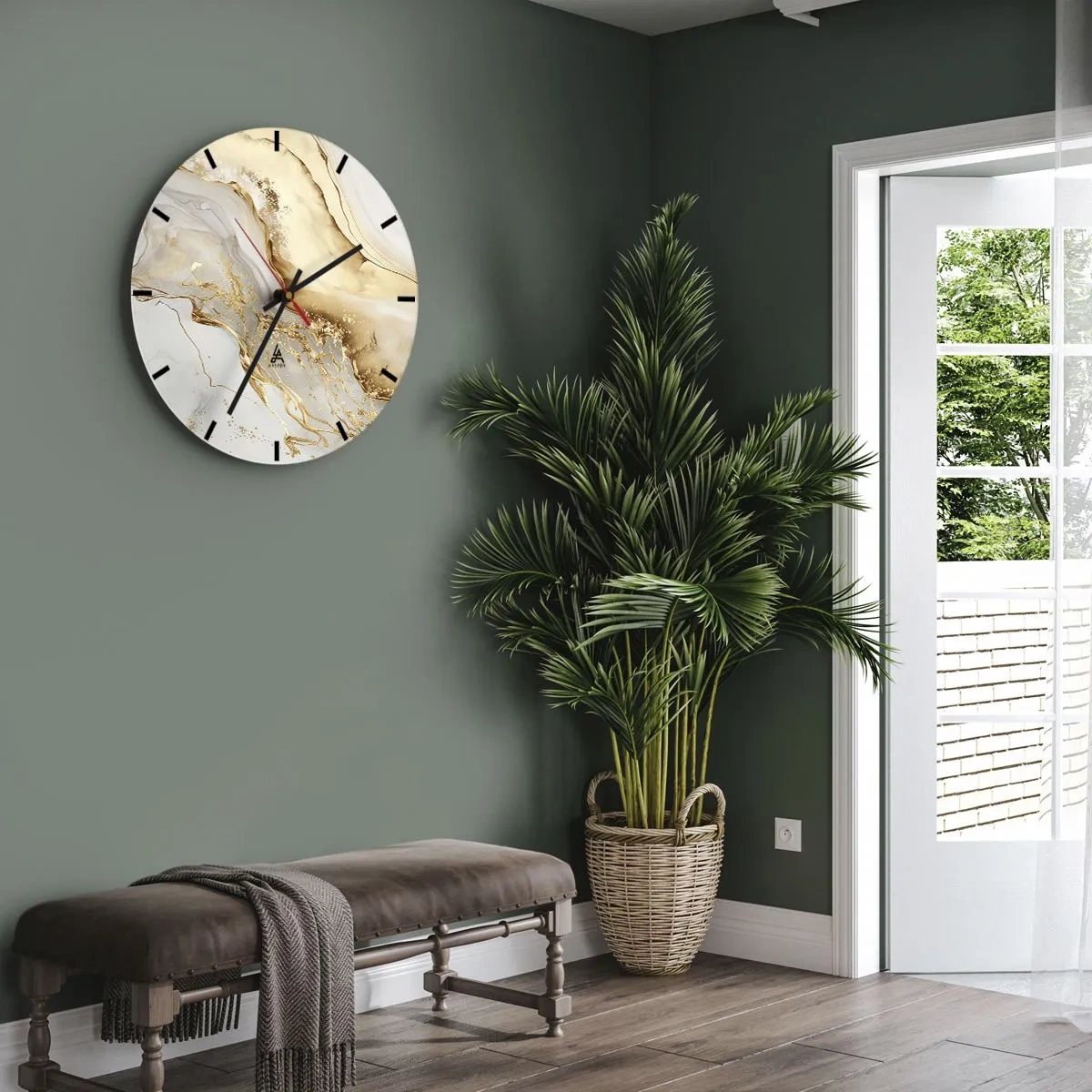 Nástenné hodiny - Abstrakcia: krása a dobro - 40x40 cm