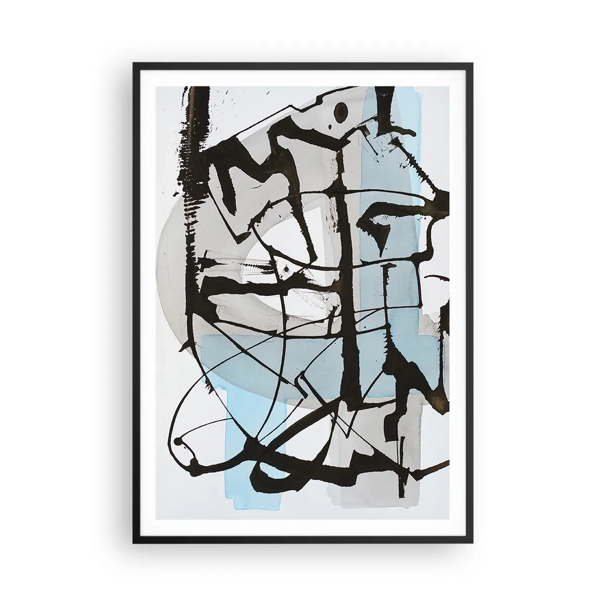 Plagát v čiernom ráme - Aj napriek tomu modrý - 70x100 cm