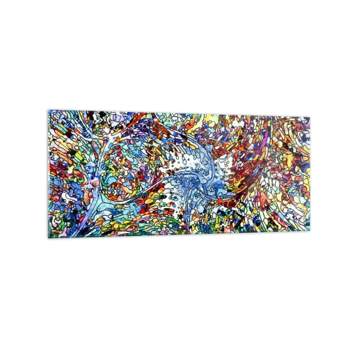 Obraz na skle - Vitráž s kvapkami - 120x50 cm