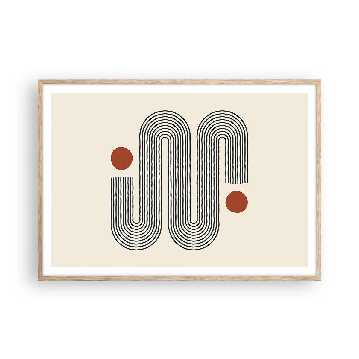 Plagát v ráme zo svetlého duba - Od začiatku do konca - 100x70 cm