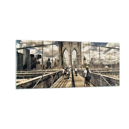 Obraz na skle - Priamo do srdca mesta - 100x40 cm