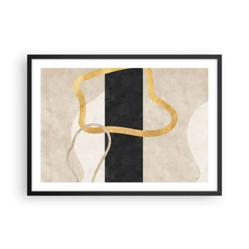 Plagát v čiernom ráme - Tvary v slučke - 70x50 cm