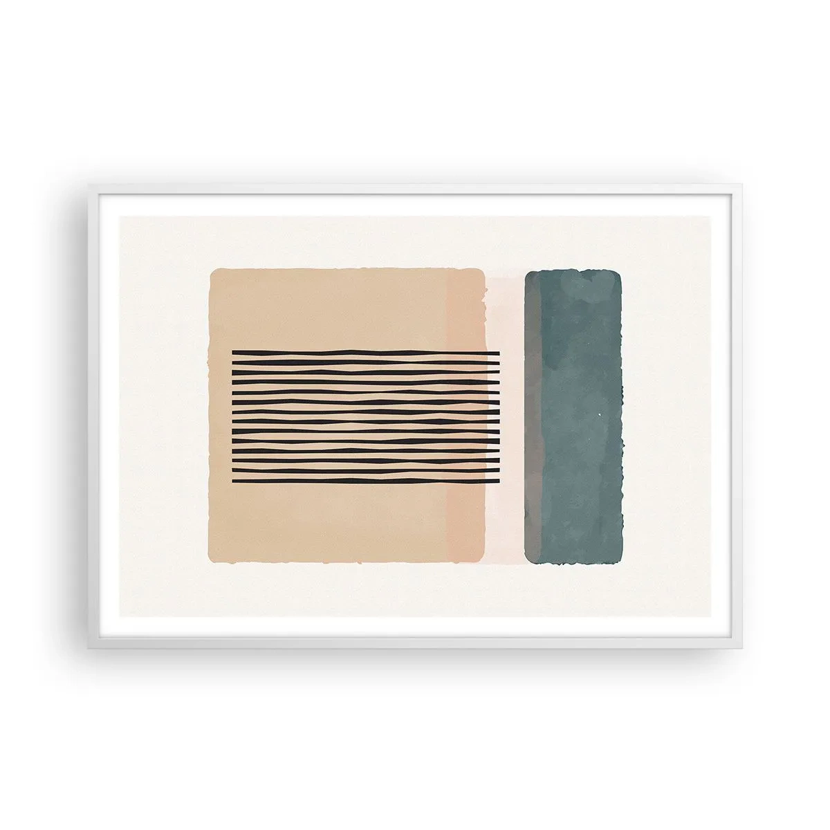 Plagát v bielom ráme - Všetko v poriadku - 100x70 cm