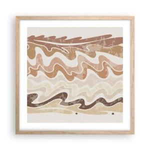 Plagát v ráme zo svetlého duba - Dobrá energia – dobré emócie - 50x50 cm