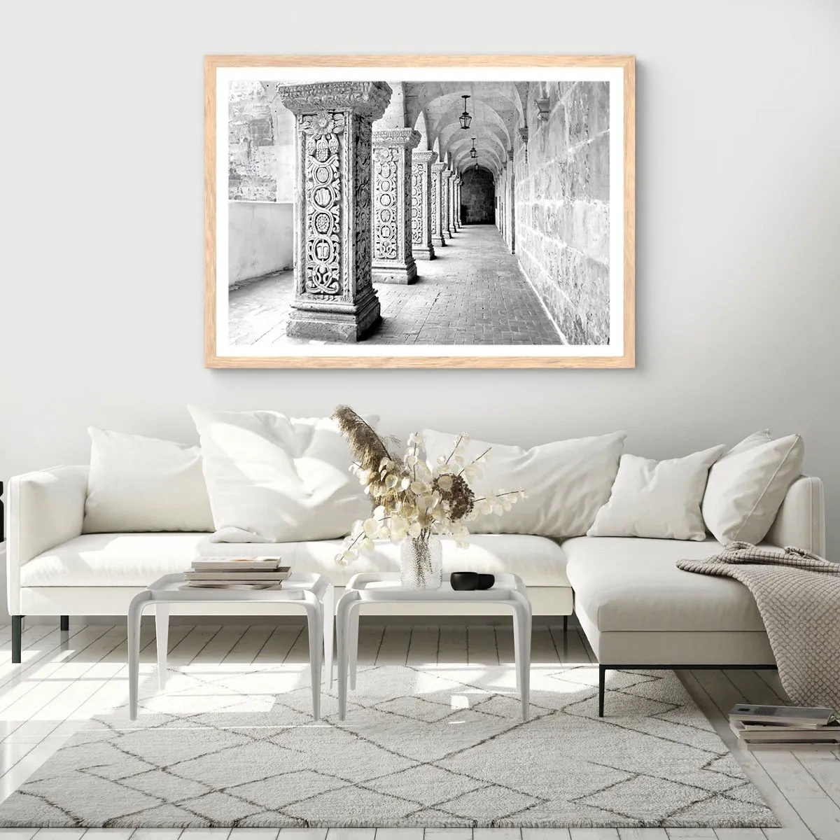 Plagát v ráme zo svetlého duba - Kam…? - 100x70 cm