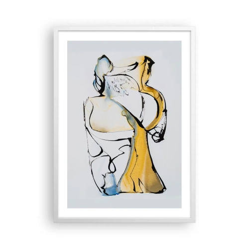 Plagát v bielom ráme - Sklenená abstrakcia - 50x70 cm