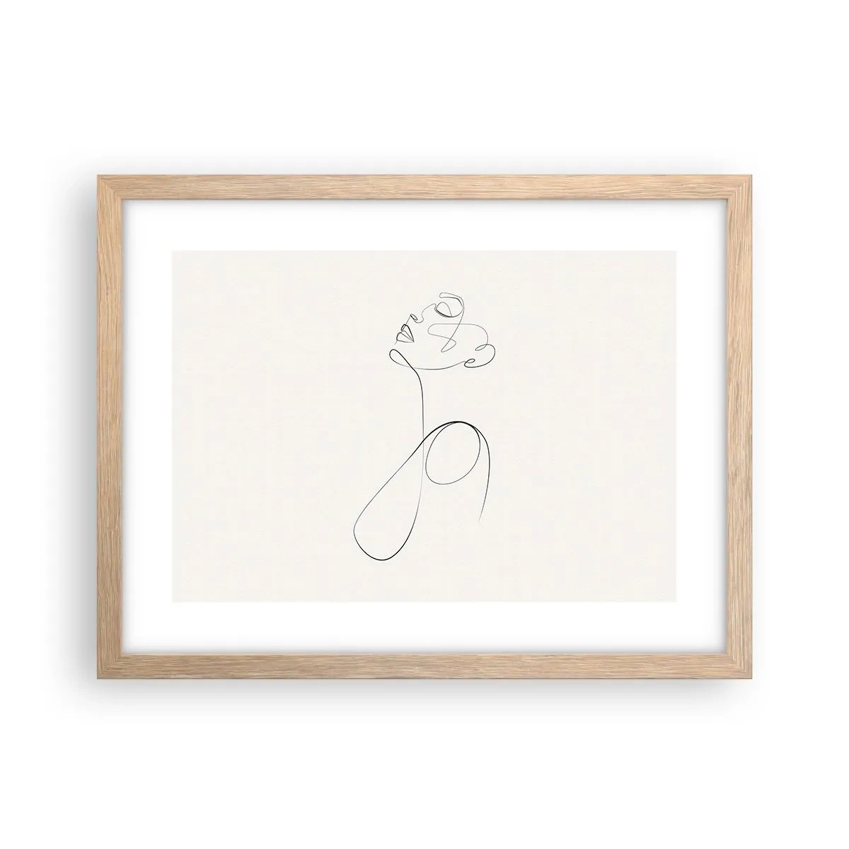 Plagát v ráme zo svetlého duba - Zamotaná v snoch - 40x30 cm