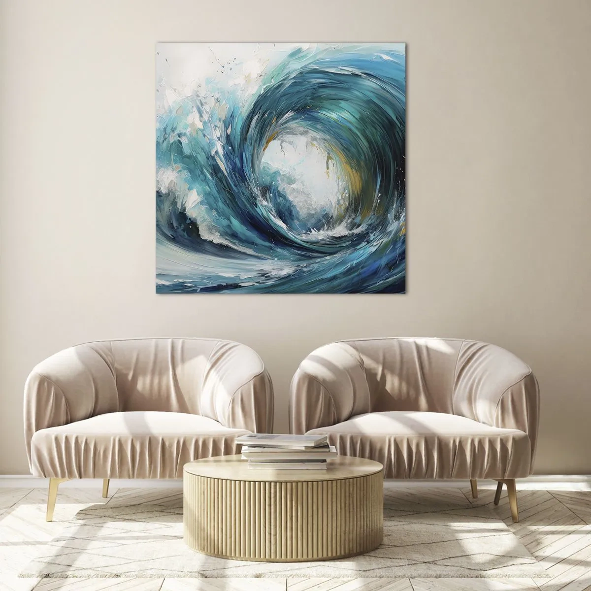 Obraz na skle - Morský portál - 60x60 cm