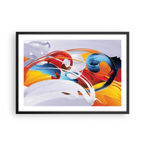 Plagát v čiernom ráme - Tanec živlov - 70x50 cm