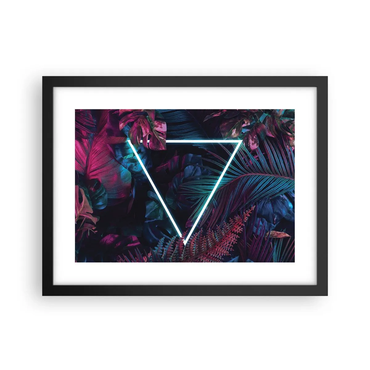 Plagát v čiernom ráme - Záhrada v disco štýle - 40x30 cm