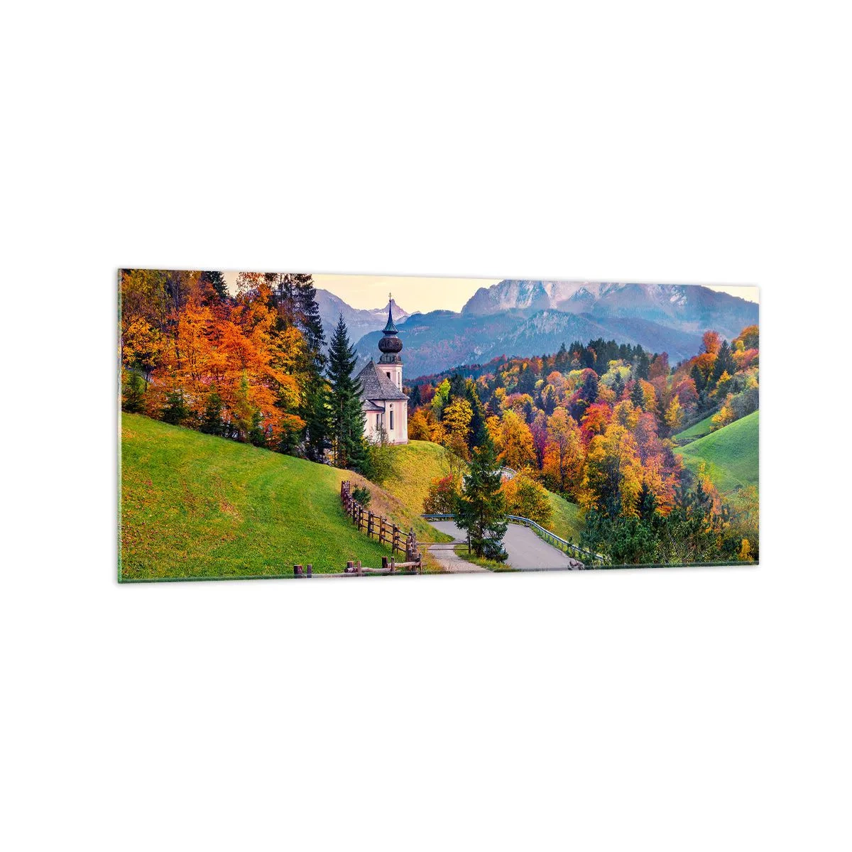 Obraz na skle - Úplne ideálna krajina - 120x50 cm