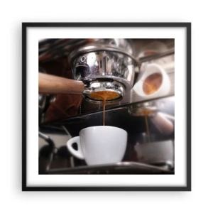 Plagát v čiernom ráme - Dobrá chvíľa dňa - 50x50 cm