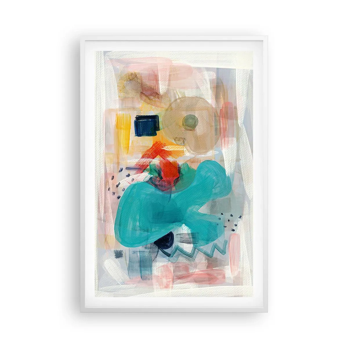 Plagát v bielom ráme - Farebná hra - 61x91 cm