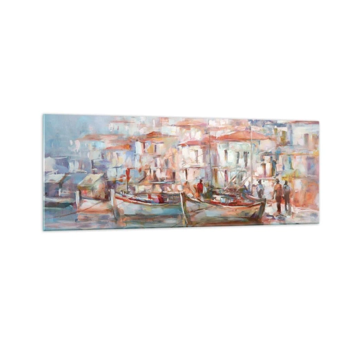 Obraz na skle - Pastelová dovolenka - 140x50 cm