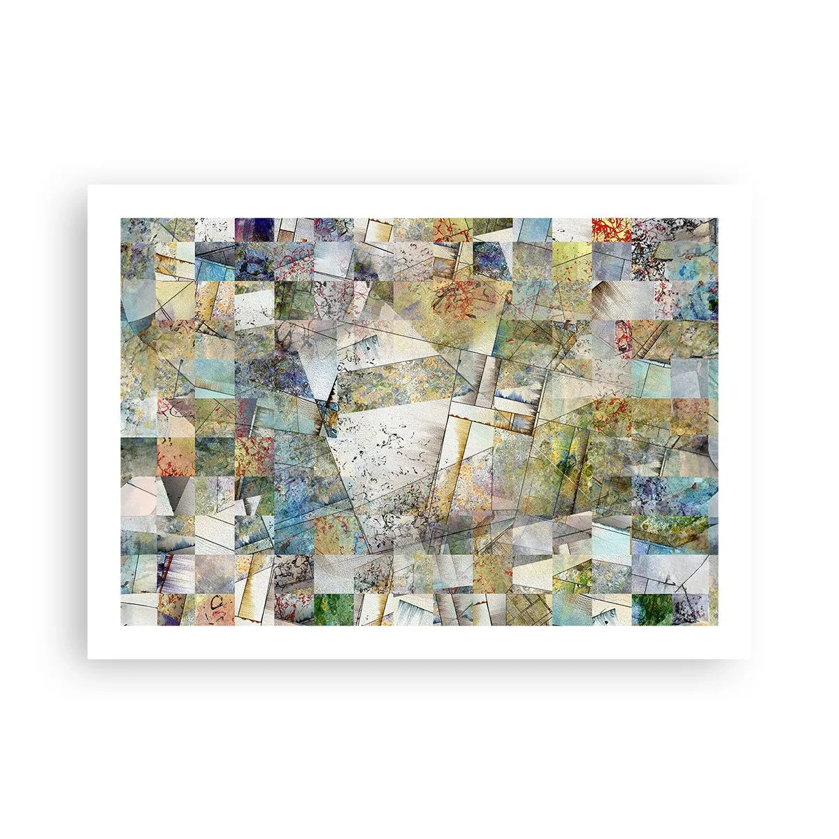 Plagát - Geometrické preskupenie - 70x50 cm