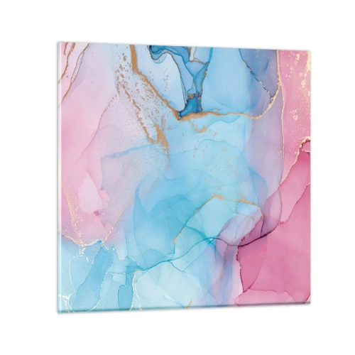 Obraz na skle - Stretávanie a prelínanie - 30x30 cm