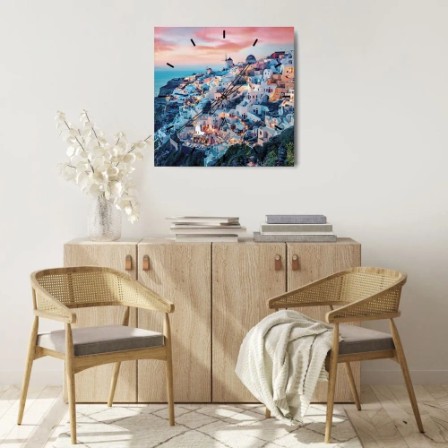 Nástenné hodiny - Tvoja tučná grécka dovolenka - 30x30 cm