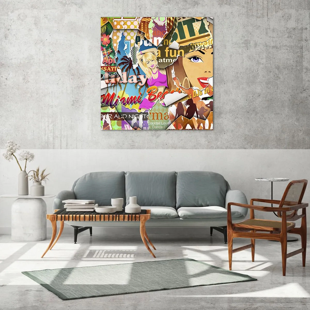 Obraz na skle - Prázdninová retrospektíva - 50x50 cm