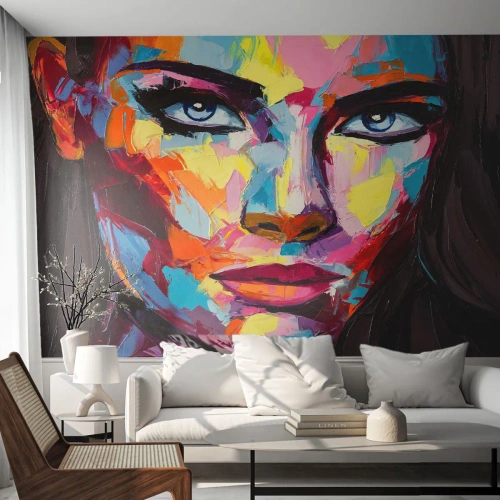 Fototapeta Premium Canvas - Tiež farebná duša - Portrét ženy, Tvár, Kus - 150x105 cm