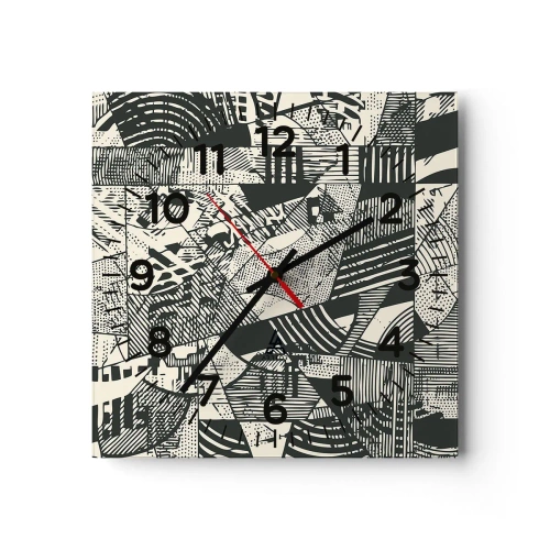 Nástenné hodiny - Dynamika súčasnosti - 30x30 cm