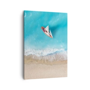 Obraz na plátne - Na hranici modrej a zlatej - 50x70 cm