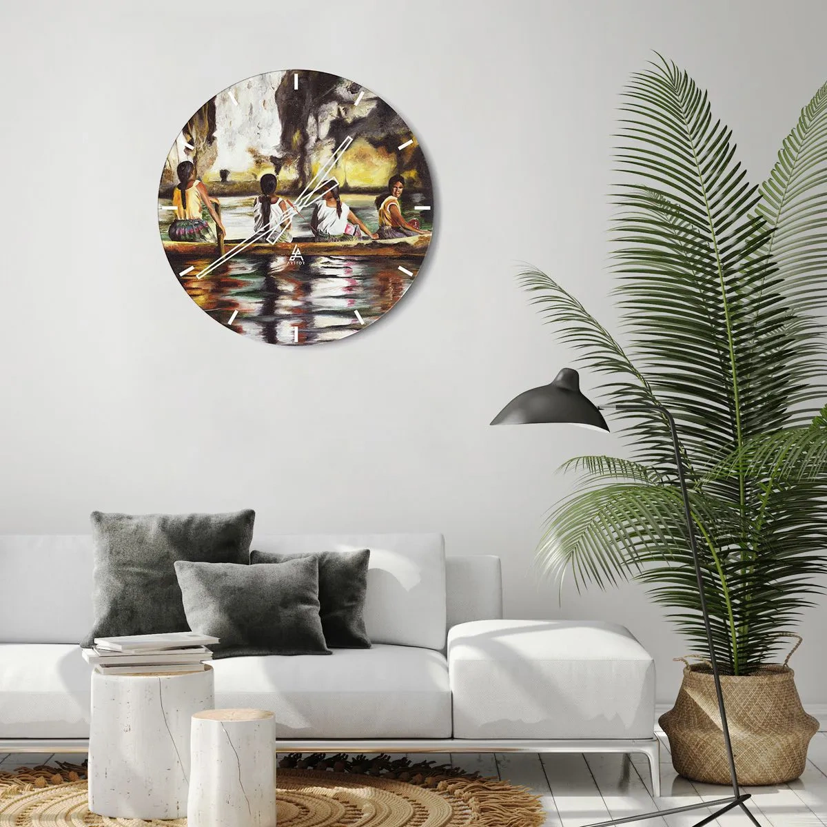 Nástenné hodiny - V polynézskom raji - 30x30 cm