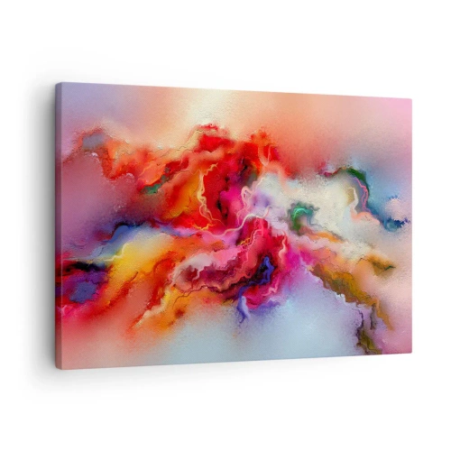 Obraz na plátne - Farebná abstrakcia s dynamickou kompozíciou - 70x50cm - Ako zachytiť sny - dym - Moderná nástenná dekorácia do obývacej izby a spálne ARTTOR