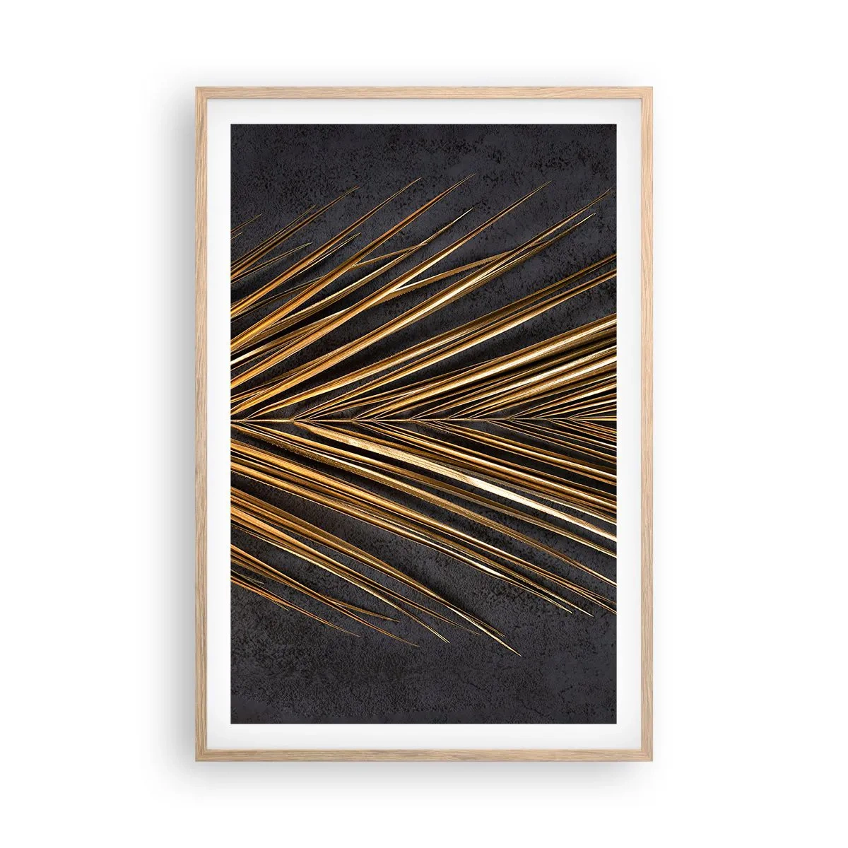 Plagát v ráme zo svetlého duba - Zlato trópov - 61x91 cm