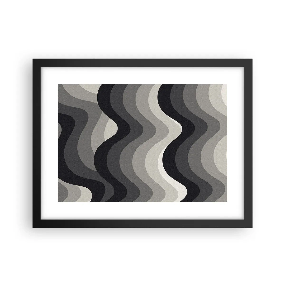 Plagát v čiernom ráme - Vlna za vlnou - 40x30 cm