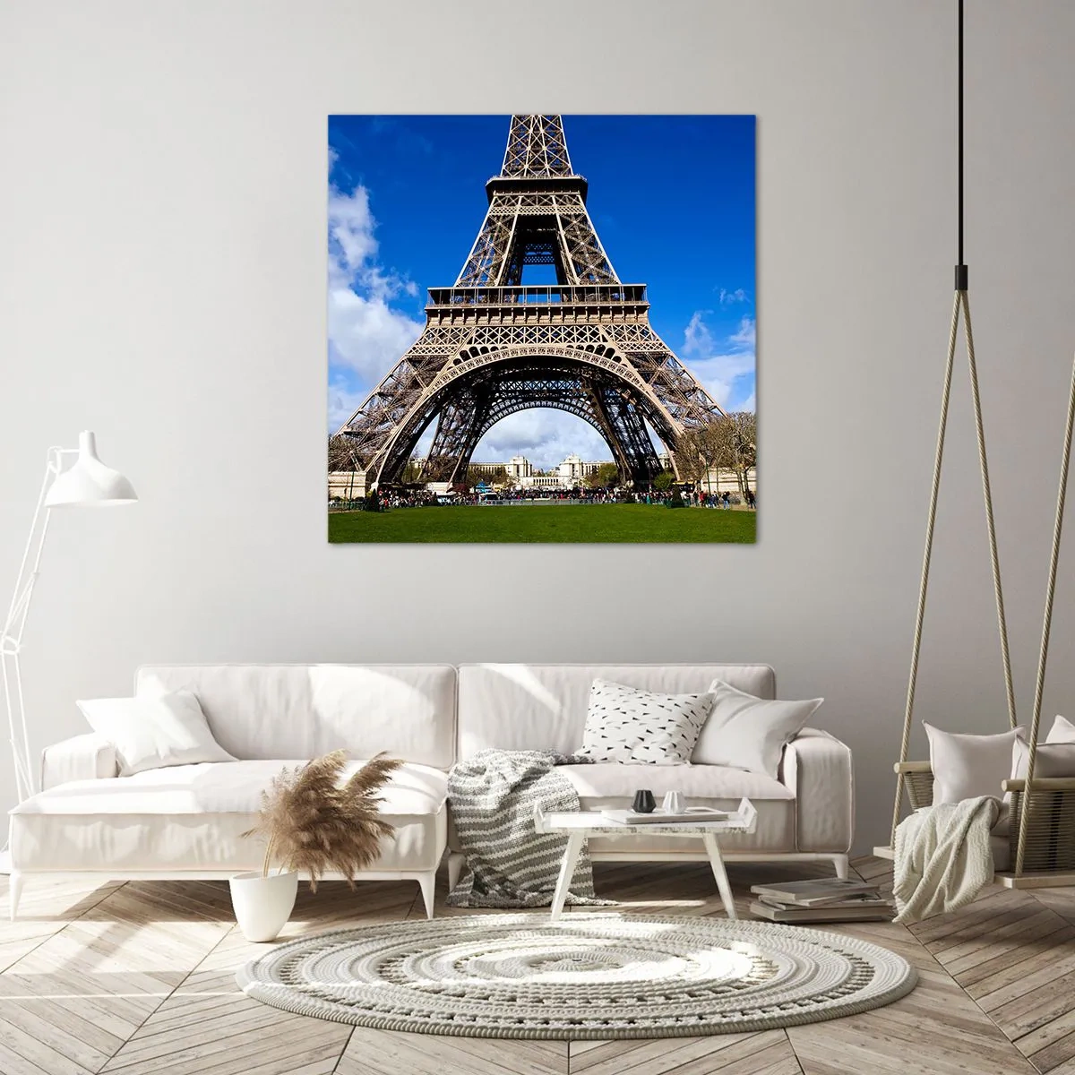 Obraz na plátne - Celý Paríž pri jej nohách - 60x60 cm