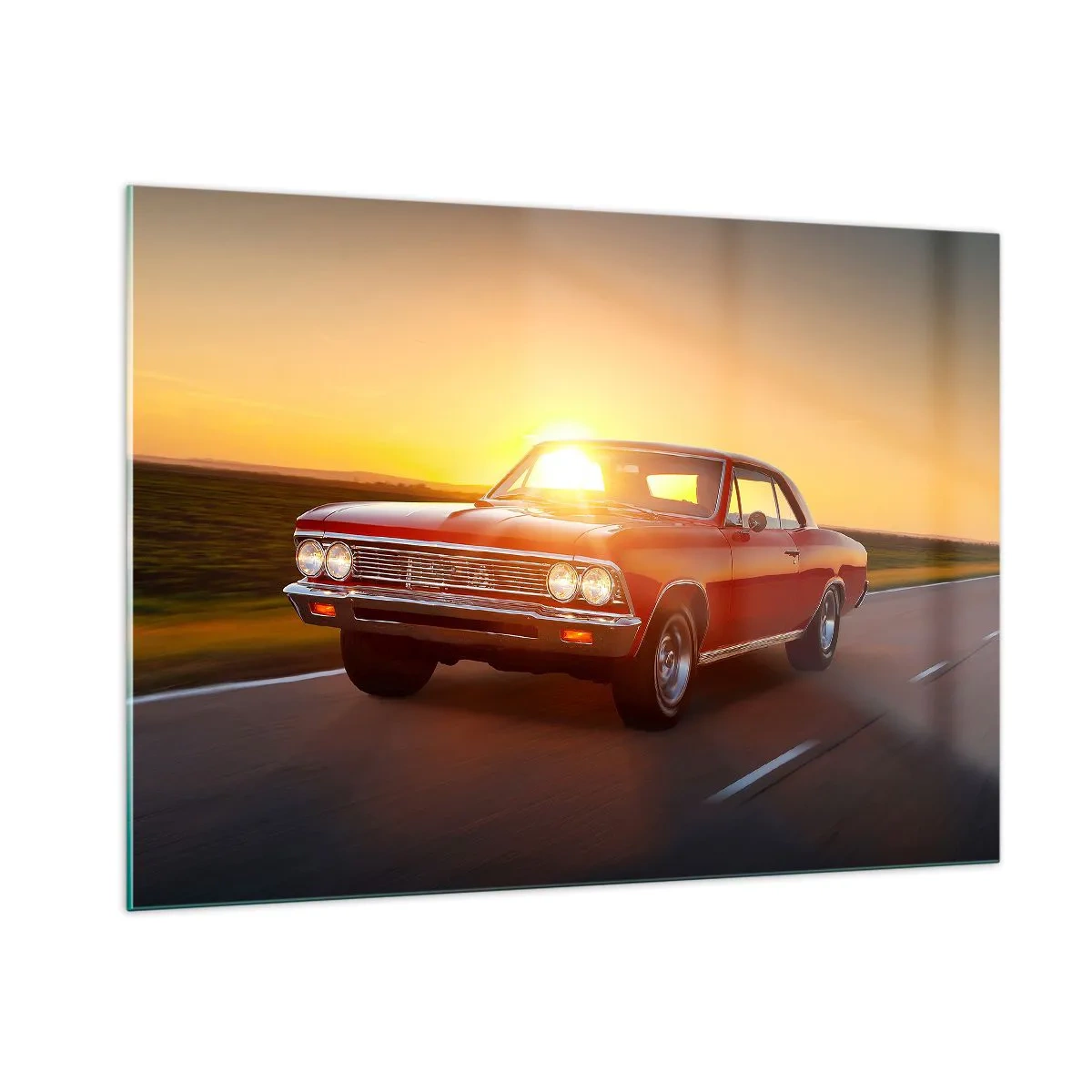 Obraz na skle - Túžba má červenú farbu - 100x70 cm