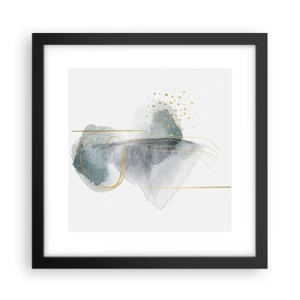 Plagát v čiernom ráme - O vzťahu medzi šedou a zlatou - 30x30 cm