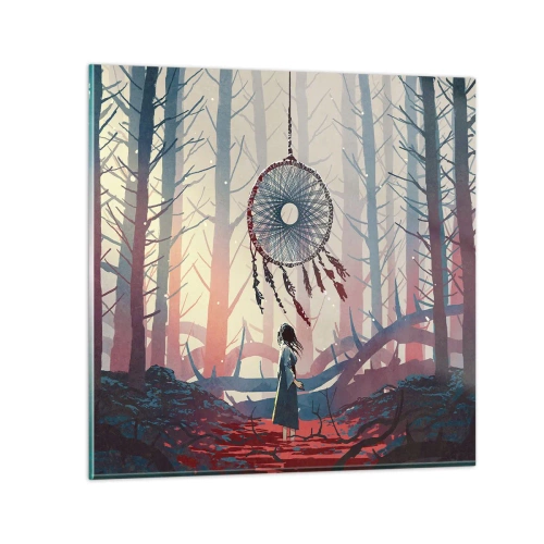 Obraz na skle - Tajný rituál šťastia - 60x60 cm