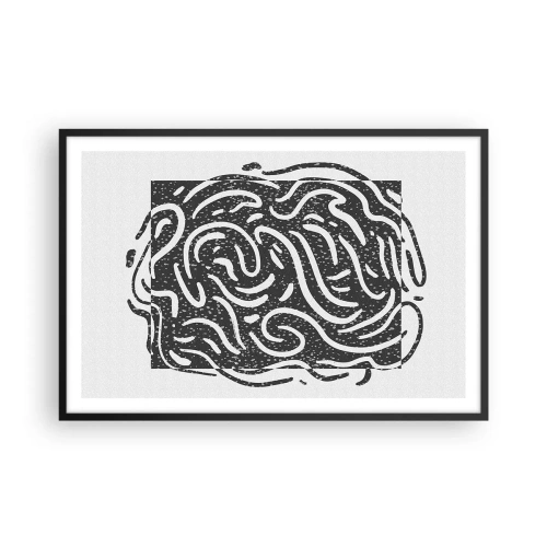 Plagát v čiernom ráme - Abstrakcia: tanec radosti - 91x61 cm