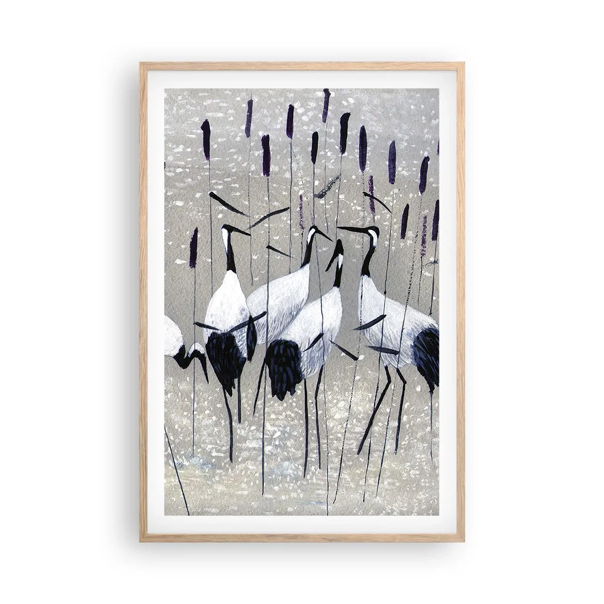 Plagát v ráme zo svetlého duba - Medzi svojimi - 61x91 cm