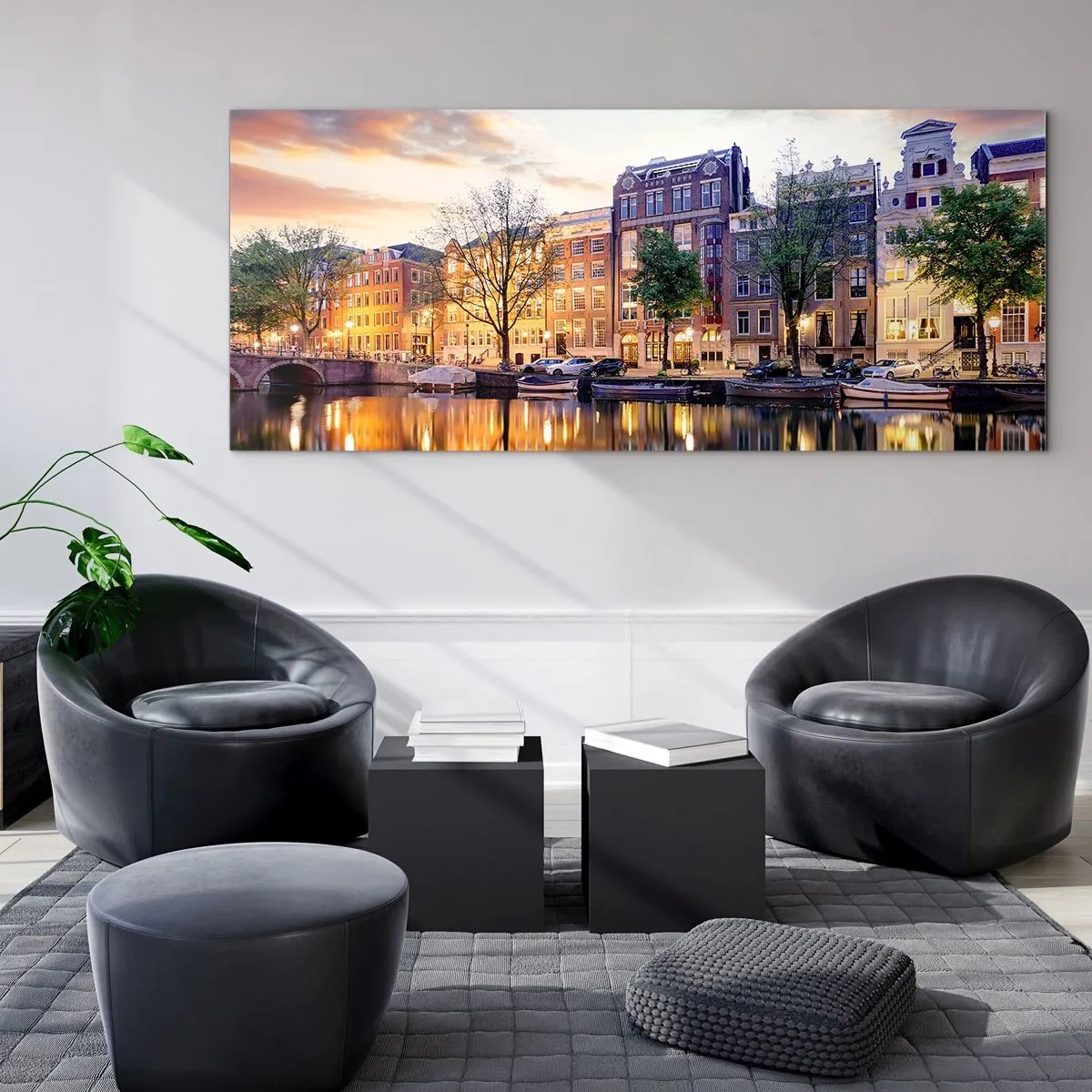 Obraz na skle - Zdržanlivá a vyrovnaná holandská krása - 100x40 cm