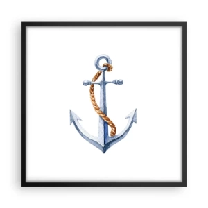 Plagát v čiernom ráme - Ahoj, dobrodružstvo! - 50x50 cm