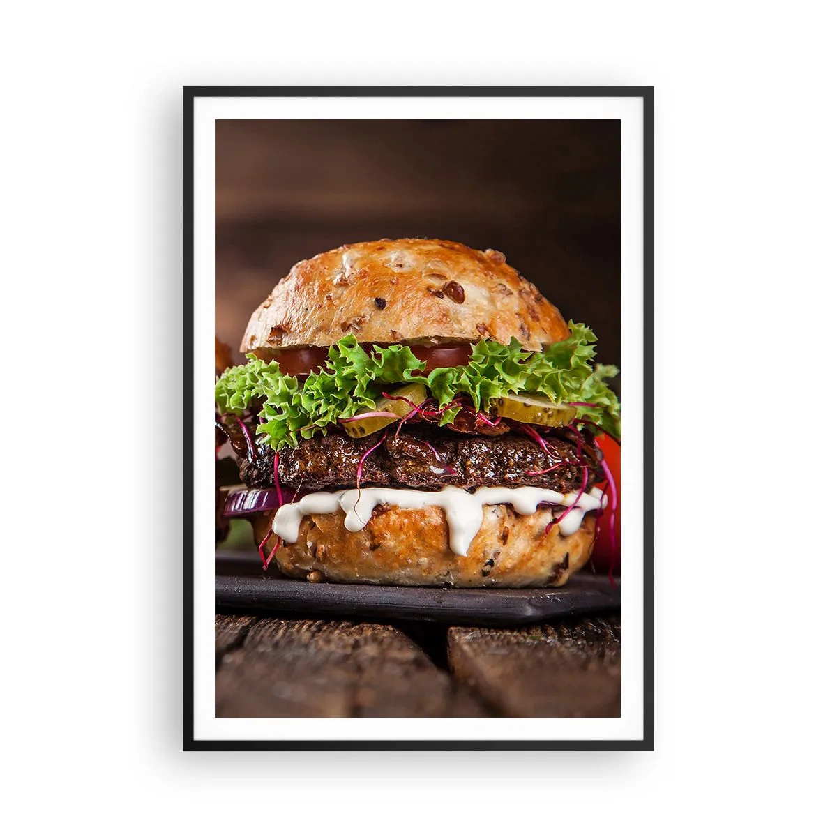 Plagát v čiernom ráme - American dream - 70x100 cm