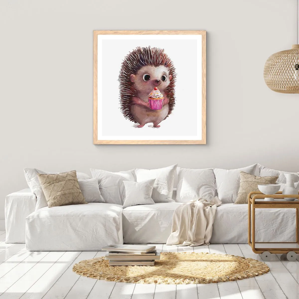 Plagát v ráme zo svetlého duba - Oslava je každý deň - 50x50 cm