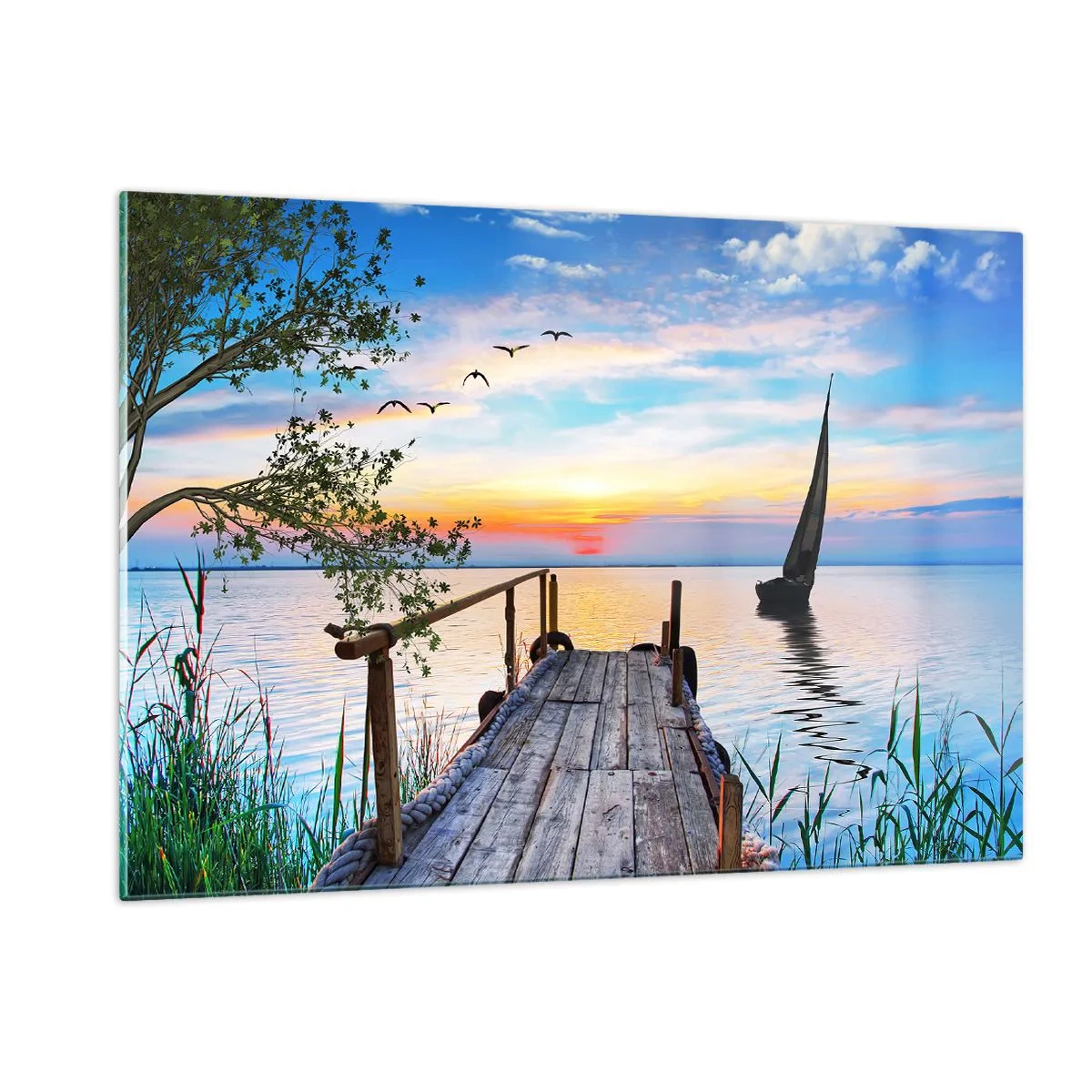 Obraz na skle - Dobrý večer - 120x80 cm