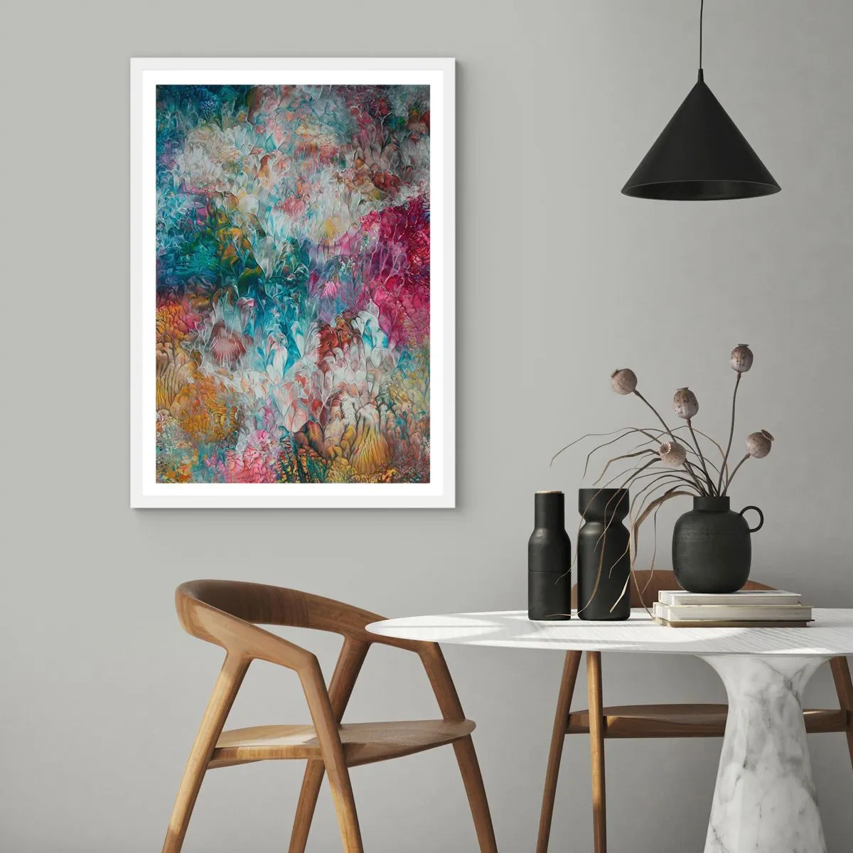 Plagát v bielom ráme - V plnom rozkvete - 50x70 cm