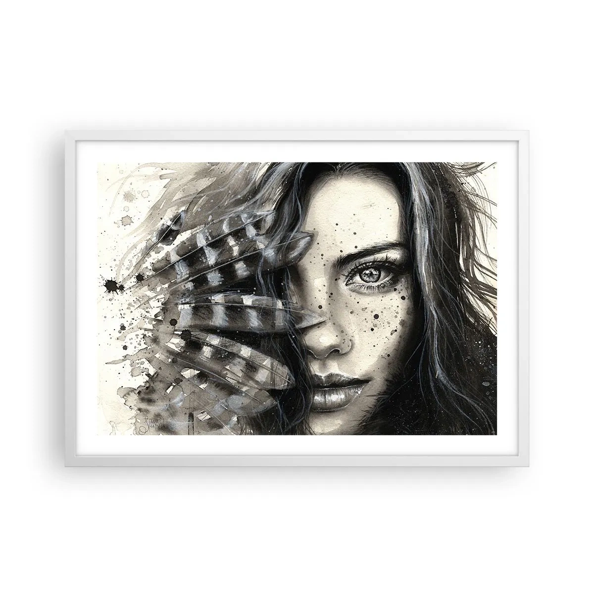 Plagát v bielom ráme - Divoká krása - 70x50 cm
