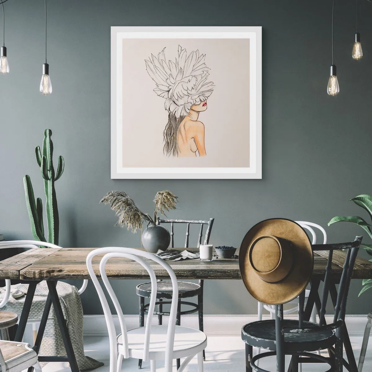 Plagát v bielom ráme - Vrchol krásy - 60x60 cm