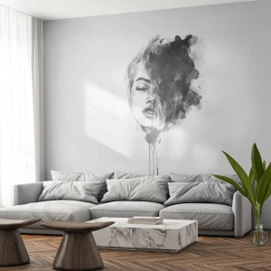 Samolepiaca Fototapeta Deluxe Sticker - O čom sníva dievča - Portrét ženy, Ženská tvár, Abstrakcia - 100x70 cm