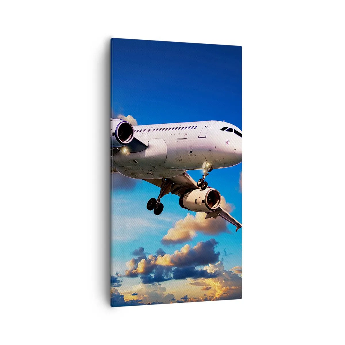 Obraz na plátne - Cestovanie v bielej a blankytnej - 55x100 cm