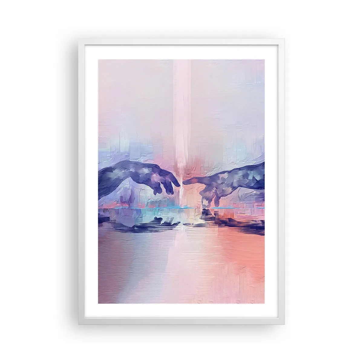 Plagát v bielom ráme - Božská iskra života - 50x70 cm