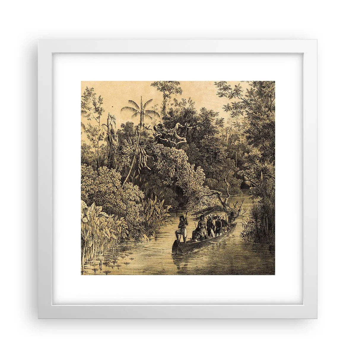 Plagát v bielom ráme - Výlet k zdroju - 30x30 cm