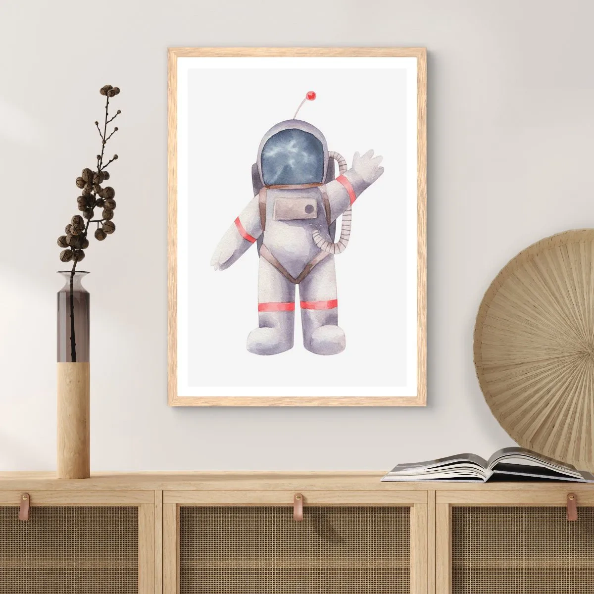 Plagát v ráme zo svetlého duba - Tak zatiaľ! - 61x91 cm